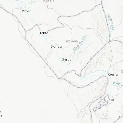 Map showing location of Girga (26.337210, 31.892950)