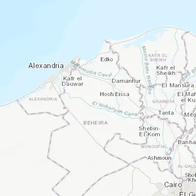 Map showing location of Ḩawsh ‘Īsá (30.912800, 30.290190)