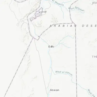 Map showing location of Idfū (24.979160, 32.877220)