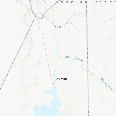 Map showing location of Kawm Umbū (24.476690, 32.946260)