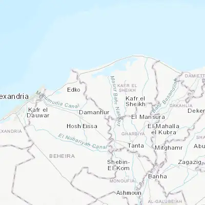 Map showing location of Munshāt ‘Alī Āghā (31.157910, 30.701770)