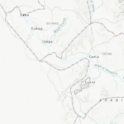 Map showing location of Naja' Ḥammādī (26.049490, 32.241420)