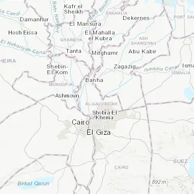 Map showing location of Shibīn al Qanāṭir (30.312690, 31.320180)