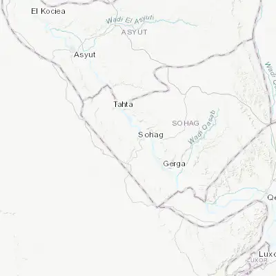 Map showing location of Sohag (26.556950, 31.694780)