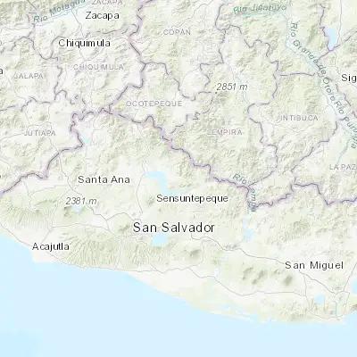 Map showing location of Chalatenango (14.033330, -88.933330)