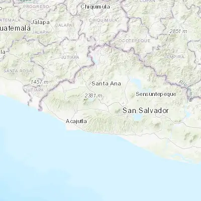 Map showing location of Ciudad Arce (13.840280, -89.447220)