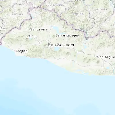 Map showing location of El Rosario (13.497780, -89.029720)