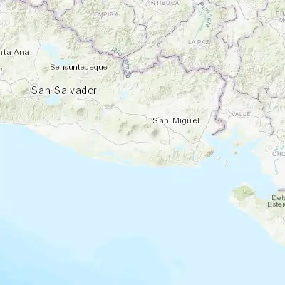 Map showing location of El Tránsito (13.350000, -88.350000)
