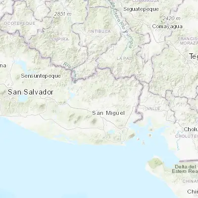 Map showing location of Guatajiagua (13.666670, -88.200000)
