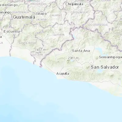 Map showing location of Juayúa (13.841390, -89.745560)