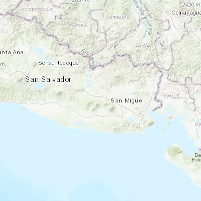Map showing location of Jucuapa (13.516670, -88.383330)