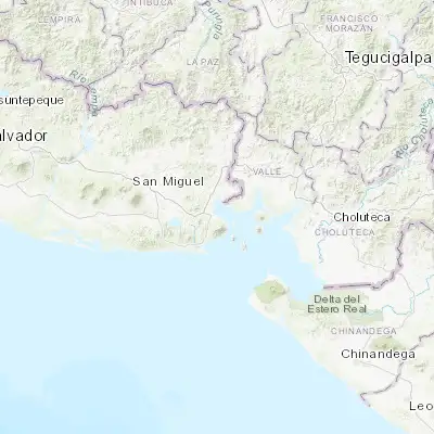 Map showing location of La Unión (13.336940, -87.843890)