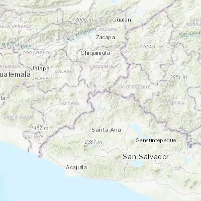 Map showing location of Metapán (14.333330, -89.450000)