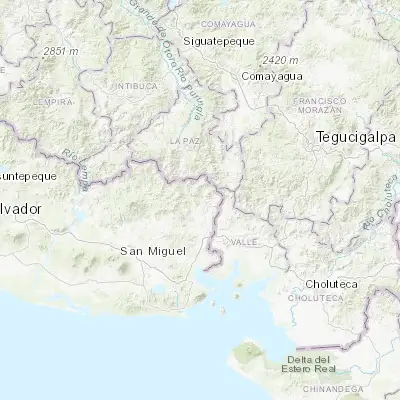 Map showing location of Nueva Esparta (13.783610, -87.838610)