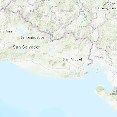 Map showing location of Nueva Guadalupe (13.533330, -88.350000)