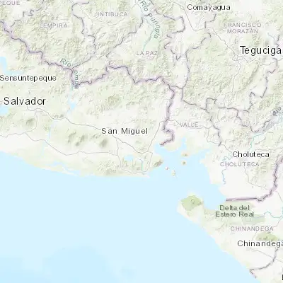 Map showing location of San Alejo (13.431390, -87.963060)
