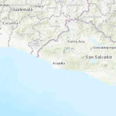 Map showing location of San Antonio del Monte (13.716390, -89.738330)