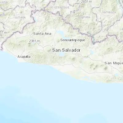 Map showing location of San Pedro Masahuat (13.543610, -89.038610)