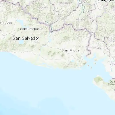 Map showing location of San Rafael Oriente (13.383330, -88.350000)
