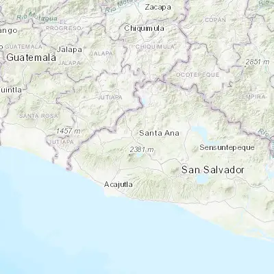 Map showing location of Santa Ana (13.994170, -89.559720)