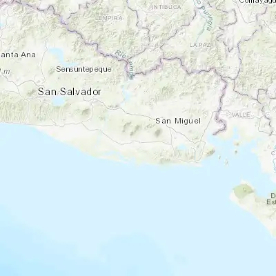 Map showing location of Santa Elena (13.383330, -88.416670)