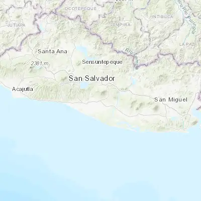 Map showing location of Zacatecoluca (13.500000, -88.866670)