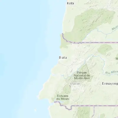 Map showing location of Bata (1.863910, 9.765820)