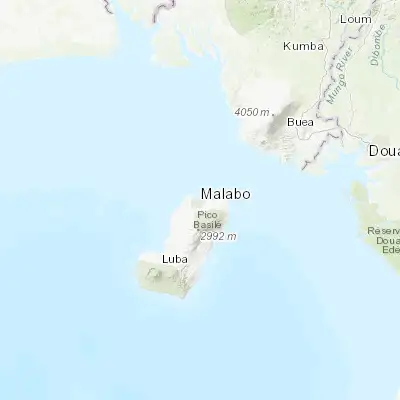 Map showing location of Malabo (3.755780, 8.781660)