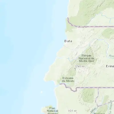 Map showing location of Mbini (1.582670, 9.614780)