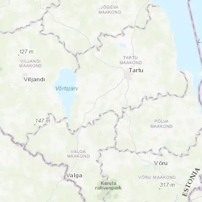 Map showing location of Elva (58.222500, 26.421110)
