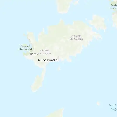 Map showing location of Kuressaare (58.248060, 22.503890)