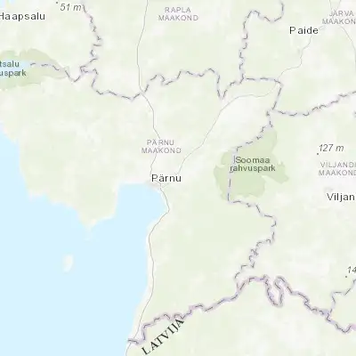 Map showing location of Sindi (58.400560, 24.667500)