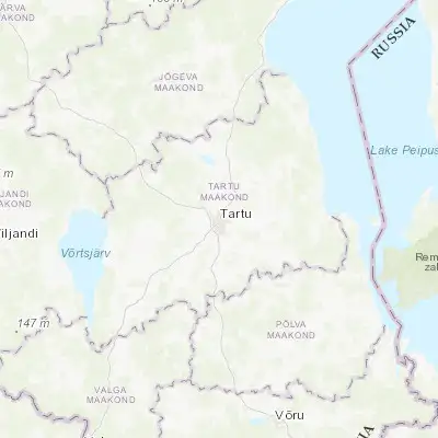 Map showing location of Tartu (58.380620, 26.725090)