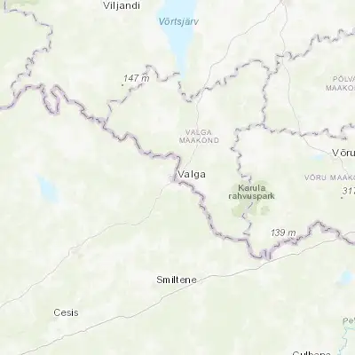 Map showing location of Valga (57.777810, 26.047300)