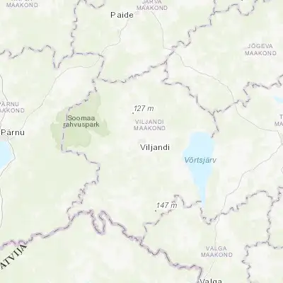 Map showing location of Viljandi (58.363890, 25.590000)