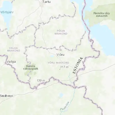 Map showing location of Võru (57.833890, 27.019440)