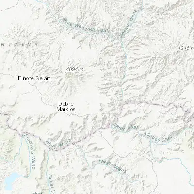 Map showing location of Bichena (10.450000, 38.200000)