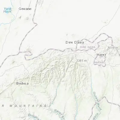 Map showing location of Deder (9.311680, 41.443010)