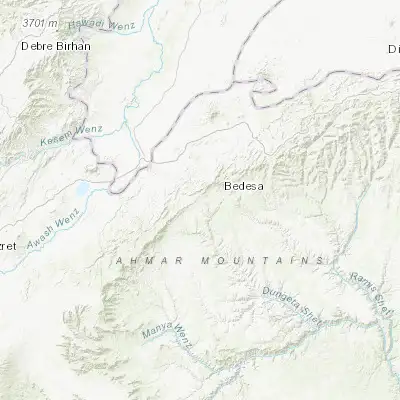 Map showing location of Gelemso (8.816670, 40.516670)