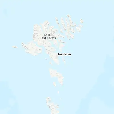 Map showing location of Tórshavn (62.009730, -6.771640)