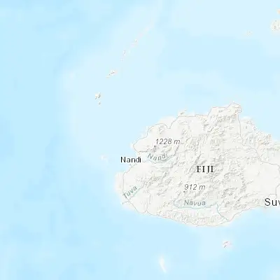 Map showing location of Lautoka (-17.616860, 177.450490)