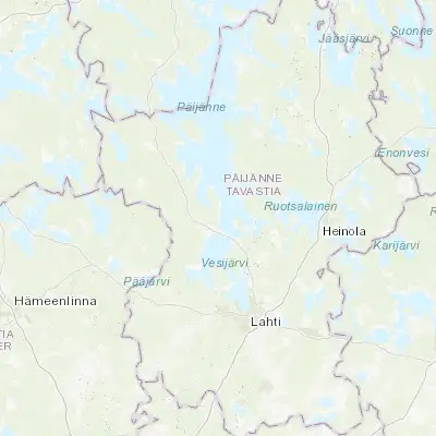 Map showing location of Asikkala (61.216670, 25.500000)