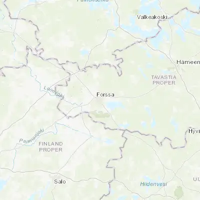 Map showing location of Forssa (60.814620, 23.621460)