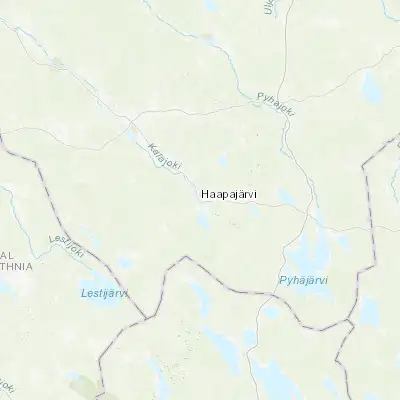 Map showing location of Haapajärvi (63.750000, 25.333330)