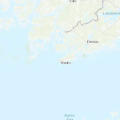 Map showing location of Hanko (59.833330, 22.950000)