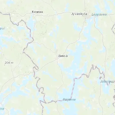 Map showing location of Jämsä (61.864200, 25.190020)