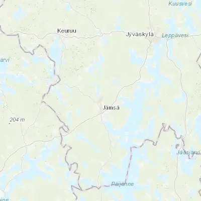 Map showing location of Jämsänkoski (61.919000, 25.170110)