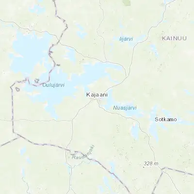 Map showing location of Kajaani (64.227280, 27.728460)