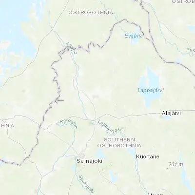 Map showing location of Kauhava (63.102990, 23.071290)
