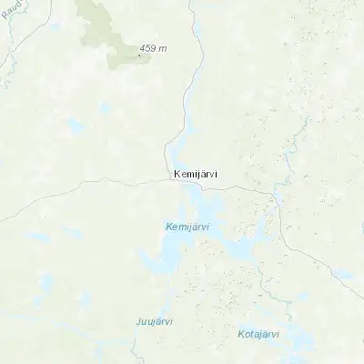 Map showing location of Kemijärvi (66.713090, 27.430560)